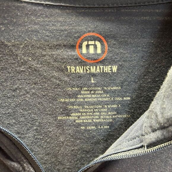 Travis Mathew Corona Beer 1/4 Zip Navy Pull Over Large (L) - Picture 5 of 6